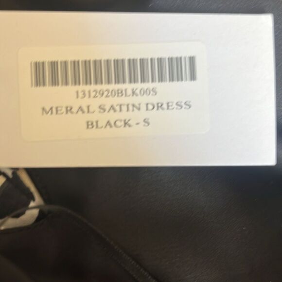 Reformation ‘Meral’ Black Satin Halter Dress Small NEW $298 - Picture 7 of 7